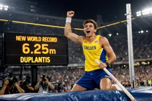 Подробнее о статье Дюплантис снова побил мировой рекорд: что происходит в легкой атлетике 2026